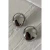 Gümüş Renk Metal Küpe (Çift)