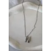 Gümüş Renk N Harf Balon Kolye