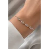 Gümüş Renk Taş Detaylı Bileklik