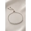 Gümüş Renk Taş Detaylı Bileklik