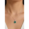 Gümüş Renk Taş Detaylı Kolye