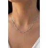 Gümüş Renk Top Detaylı Kolye