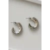 Gümüş Renk Tx Halka Küpe (Çift)