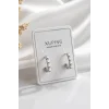 Gümüş  Renk Xuping Halka  Küpe (Çift)