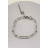 Gümüş Renk Zincir Çelik Bileklik (Unisex)