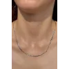 Gümüş  Renk Zincir Detaylı Xuping Kolye