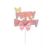 Happy Birthday Yazılı Pasta Süsü