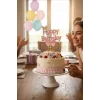 Happy Birthday Yazılı Pasta Süsü