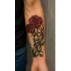 İskelet El Ve Gül Geçici Dövme Tattoo
