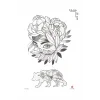 Kadın ve Çiçek Modelli Geçici Dövme Tattoo