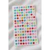 Karışık Renk Daire Figürlü Yapışkanlı Taş Sticker