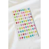 Karışık Renk Damla Figürlü Yapışkanlı Taş Sticker