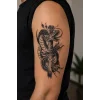 Kılıç Yılan Geçici Dövme Tattoo