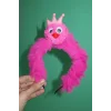 Koyu Pembe Renk Canavar Figürlü Çocuk Taç