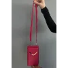 Fuşya Renk Kadın Deri Çanta