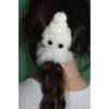 Krem Renk Canavar Figürlü Peluş Simit Toka