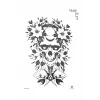 Kurukafa ve Çiçek Modelli Geçici Dövme Tattoo