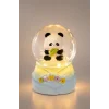 Mavi Renk Panda Figürlü Işıklı Küçük  Kar Küresi