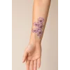 Mor Çiçek Mini Geçici Dövme Tattoo
