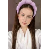 Mor Renk Spa Havlu Taç