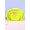 Neon Yeşil Şeffaf 3lü Makyaj Çantası