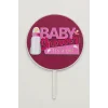 Pembe Renk Baby Shower Pasta Süsü