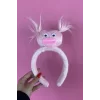Pembe Renk Canavar Figürlü Peluş Taç