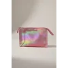Pembe Renk Hologramlı Makyaj Çantası