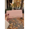 Pembe Renk Kadın Deri Cüzdan