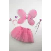 Pembe Renk Kanat /Asa /Taç /Etek Set