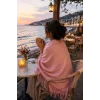 Pembe Renk Omuz Şalı/Atkı