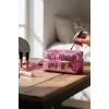 Pembe Renk Simli Makyaj Çantası
