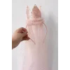 Pembe Renk Taç Detaylı Tüllü Taç