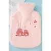Pembe Renk Tavşan Figürlü Peluş Sıcak Su Torbası