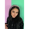 Pudra Renk Peluş Taç