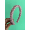 Pudra Renk Peluş Taç