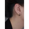 Siyah Renk Halka Unisex Küpe (Çift)