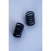 Siyah Renk Sıkıştırmalı Ear Cuff Unisex Halka Küpe (Çift)