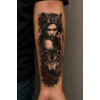 Tilki Ve Kurt Geçici Dövme Tattoo