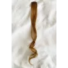 Yan Çıt Çıt Postiş /Kahve Renk Dalgalı / 50 Cm