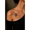 Yılan Ve Çiçek Mini Dövme Geçici Tattoo