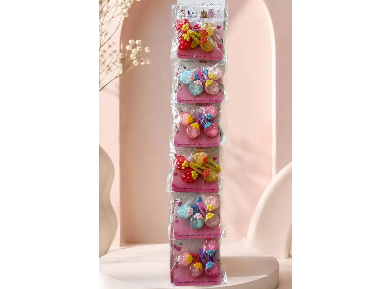 24lü Karışık Renk Yan Toka Set