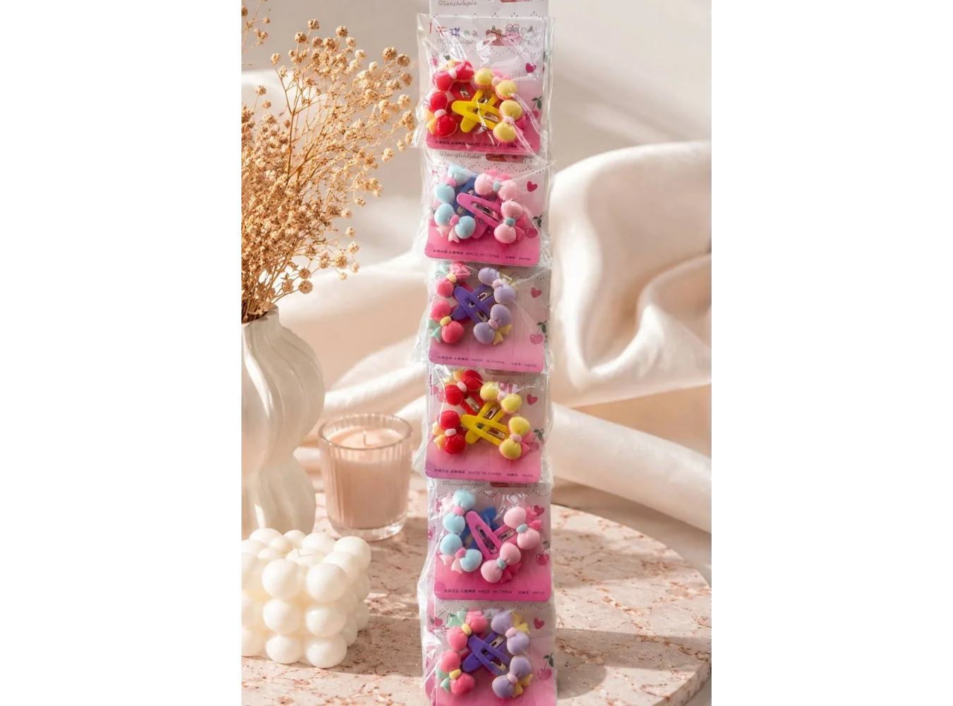 24lü Karışık Renk Yan Toka Set