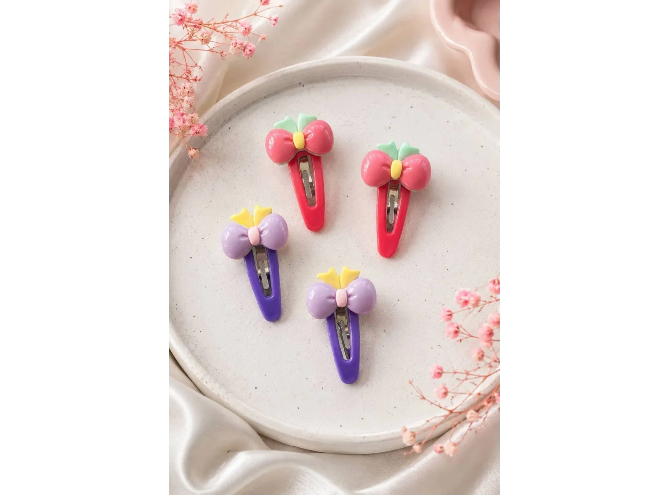 24lü Karışık Renk Yan Toka Set