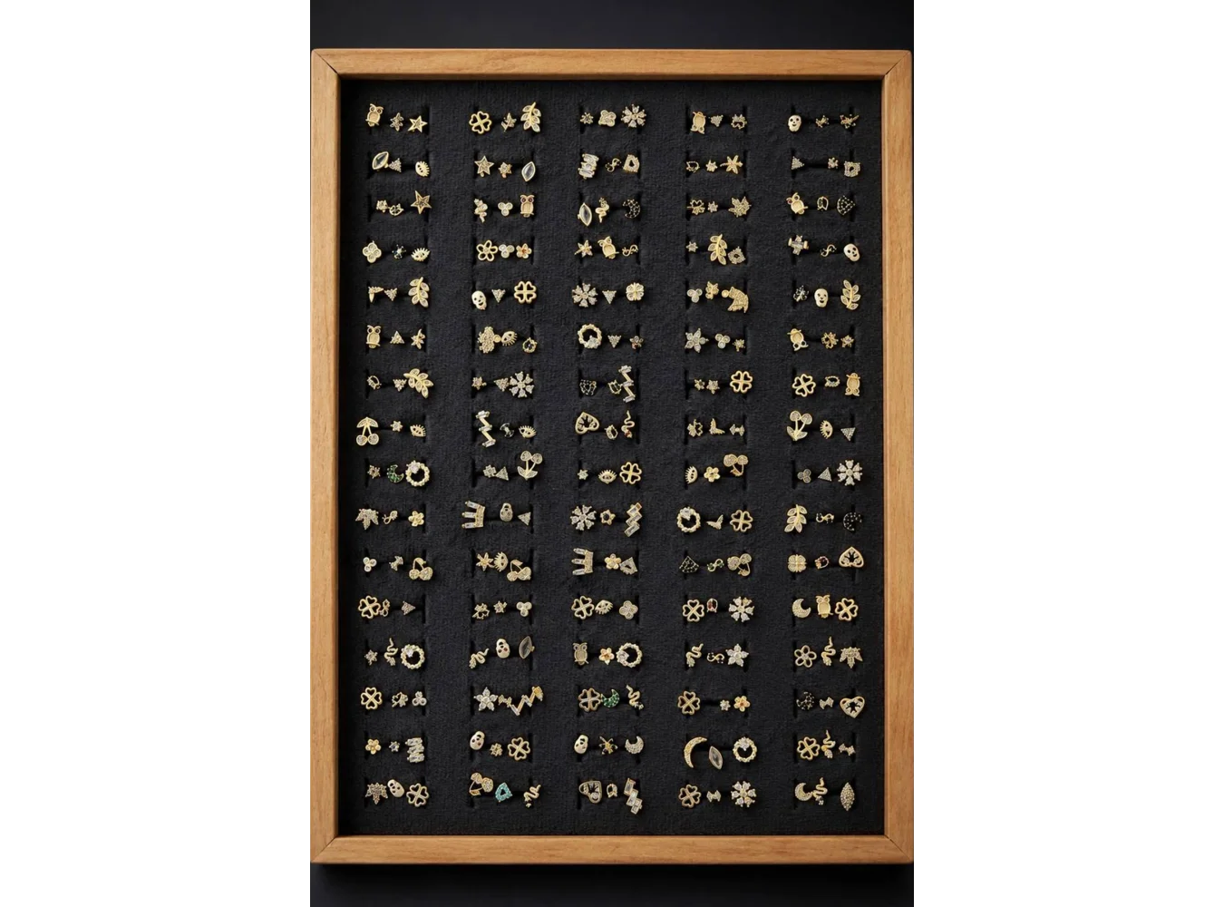 240lı  Altın Renk Karışık Figürlü Piercing Set