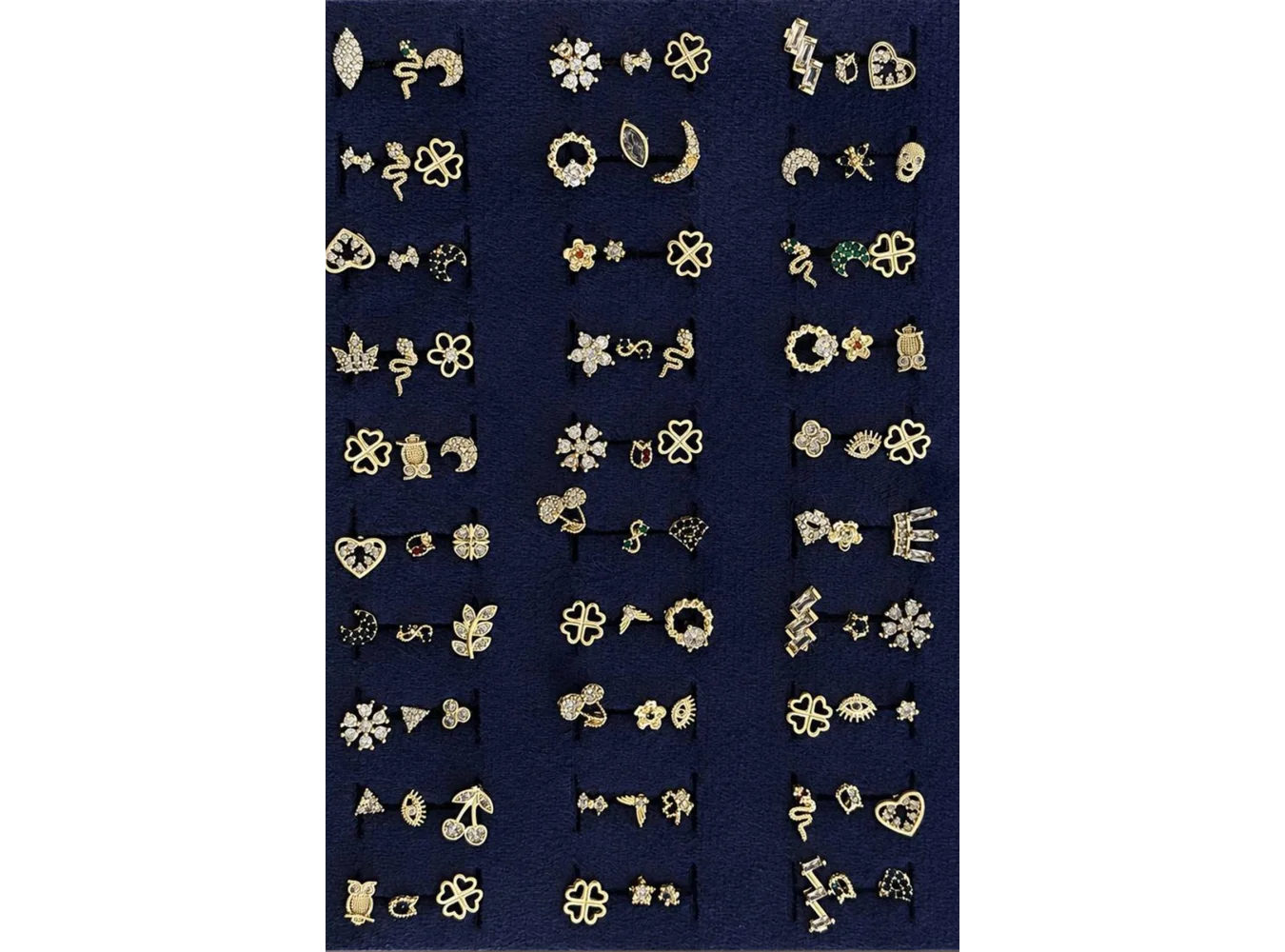 240lı  Altın Renk Karışık Figürlü Piercing Set