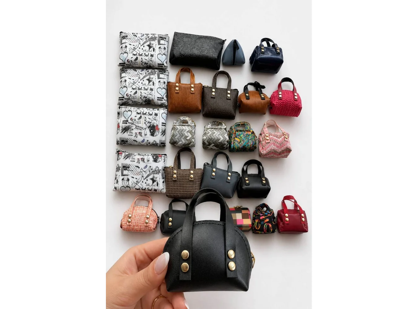 25li Karışık Renk Mini Çanta