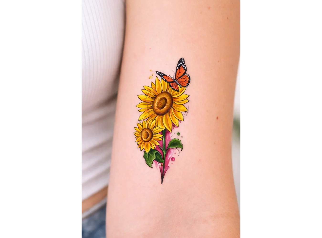 Geçici Çiçek Figürlü Mini Dövme Tattoo