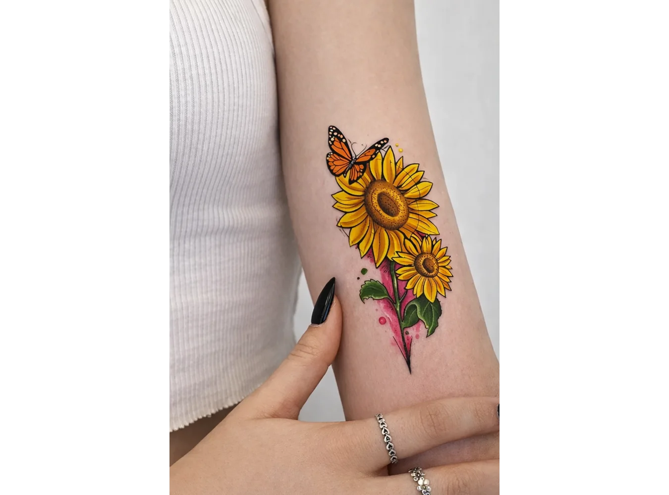 Geçici Çiçek Figürlü Mini Dövme Tattoo