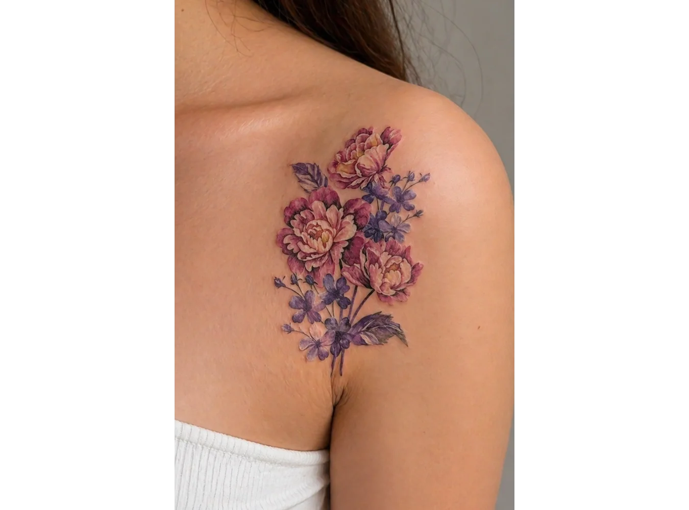 Geçici Çiçek Figürlü Mini Dövme Tattoo